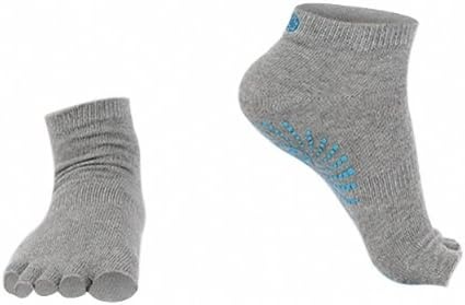 image:imageGaiam Yoga Socks Toeless Grippy Non Slip Sticky Grip Accessories for Women amp MenHeather Grey