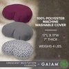 Gaiam Meditation Cushion Crescent Zafu Style Yoga Pillow