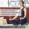 Gaiam Meditation Cushion Crescent Zafu Style Yoga Pillow
