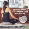 Gaiam Meditation Cushion Crescent Zafu Style Yoga Pillow