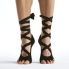 Gaiam Yoga Socks – Premium Studio Non Slip Sticky Grip Accessories for Women & Men(Black/Grey (Lace-up))