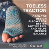 Gaiam Yoga Socks – Toeless Grippy Non Slip Sticky Grip Accessories for Women & Men(Grey/Black)