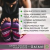 Gaiam Yoga Socks – Toeless Grippy Non Slip Sticky Grip Accessories for Women & Men(Indigo/Black (2-pack))