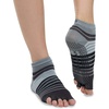 image:imageGaiam Yoga Socks  Toeless Grippy Non Slip Sticky Grip Accessories for Women amp MenGreyBlack