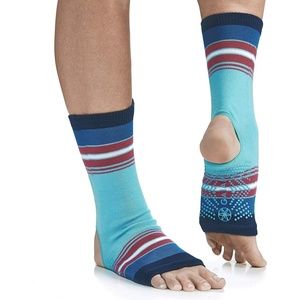 Gaiam Yoga Sock Anklets – Grippy Leg Warmer Ankle Socks for Yoga, Barre, Pilates, Dance, Aerobics(Bermuda Blue)
