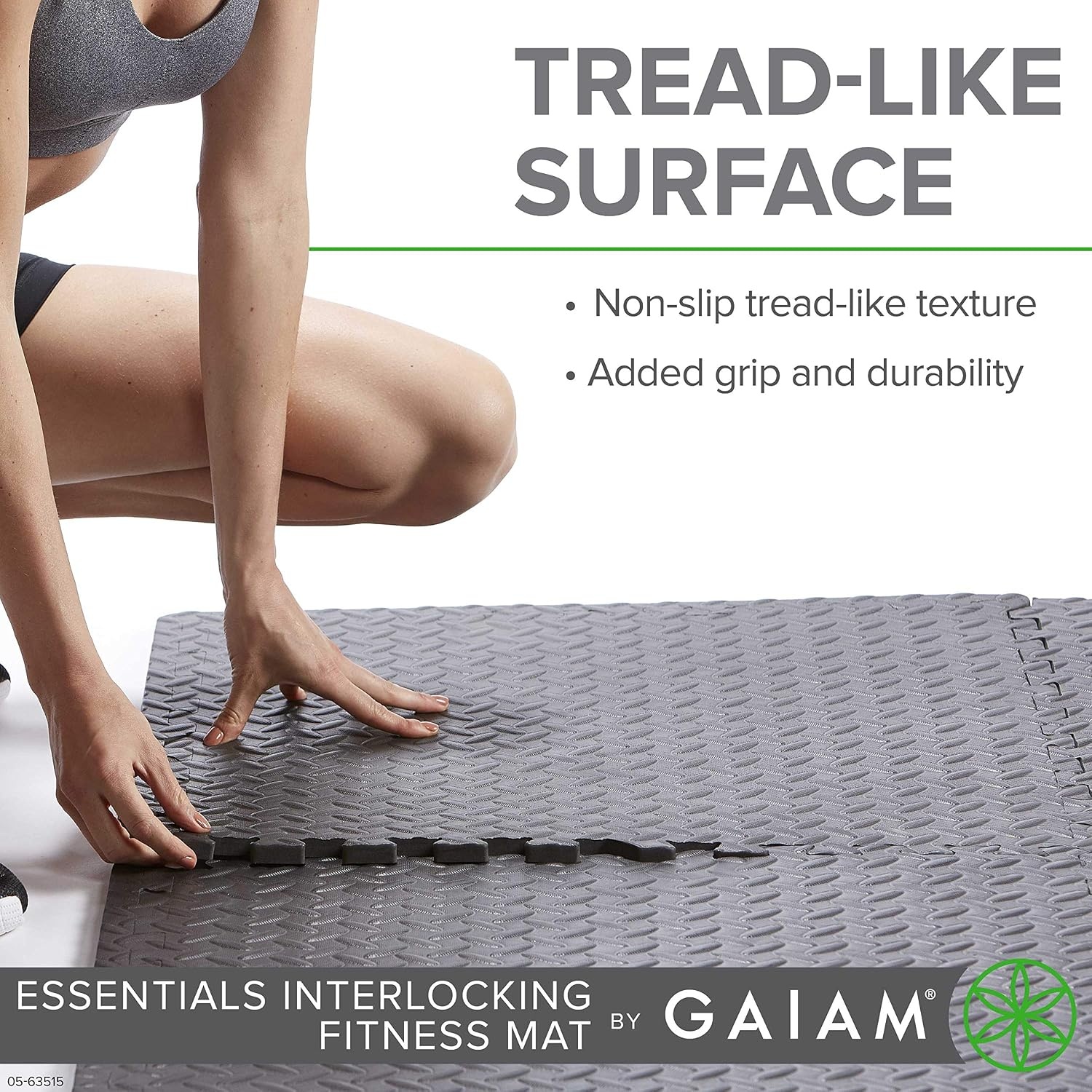 image:imageGaiam Essentials Interlocking Foam Exercise Mat Tiles Interlocking EVA Foam Tiles Cushioned Surface NonSlip Home Gym Fitness amp Floor Workouts Easy Assembly