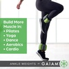 Gaiam Ankle Weights, Wearable Bracelet to Strengthen, Tone & Sculpt, Adjustable Ankle Weights for Women & Men for Yoga, Dance, Pilates, Barre, Cardio, Home & Gym Use(Soft Lime)