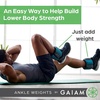 Gaiam Ankle Weights, Wearable Bracelet to Strengthen, Tone & Sculpt, Adjustable Ankle Weights for Women & Men for Yoga, Dance, Pilates, Barre, Cardio, Home & Gym Use(Soft Lime)