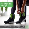 Gaiam Ankle Weights, Wearable Bracelet to Strengthen, Tone & Sculpt, Adjustable Ankle Weights for Women & Men for Yoga, Dance, Pilates, Barre, Cardio, Home & Gym Use(Soft Lime)