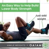 Gaiam Ankle Weights, Wearable Bracelet to Strengthen, Tone & Sculpt, Adjustable Ankle Weights for Women & Men for Yoga, Dance, Pilates, Barre, Cardio, Home & Gym Use(Soft Retro Blue)