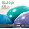 Gaiam Balance Ball Kit, Anti-Burst Stability Ball with Pump | 55cm Anti-Burst Ball | Textured Grip Surface | Air Pump Included | Core & Stability Training | Home Use(Purple)