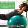 Gaiam Balance Ball Kit, Anti-Burst Stability Ball with Pump | 55cm Anti-Burst Ball | Textured Grip Surface | Air Pump Included | Core & Stability Training | Home Use(Blue)
