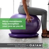 Gaiam Essentials Balance Ball & Base Kit, Yoga Ball Chair, Exercise Ball with Inflatable Ring Base for Home or Office Desk, Includes Air Pump(Navy)
