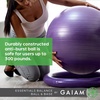 Gaiam Essentials Balance Ball & Base Kit, Yoga Ball Chair, Exercise Ball with Inflatable Ring Base for Home or Office Desk, Includes Air Pump(Navy)