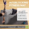 Gaiam Essentials Interlocking Foam Exercise Mat Tiles | Interlocking EVA Foam Tiles | Cushioned Surface | Non-Slip | Home Gym, Fitness & Floor Workouts | Easy Assembly