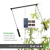 Gaiam Restore Pilates Bar Reformer Kit – Home Fitness Equipment for Total Body Workout – Includes Bar, Two 30-Inch Resistance Band Cords with Attached Foot Strap Loops – Exercise Guide Included | Pilates Bar with Resistance Cords | Home Reformer-Style Workouts | Core, Arms & Full-Body Training | Adjustable