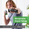 Gaiam Soft Walking Hand Weights with Strap, 4lb Set Women Men | Ergonomic Hand Strap | Soft Shell | Walking, Running & Aerobics | 2 x 2lb Weights | Low-Impact Training(Purple)