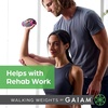Gaiam Soft Walking Hand Weights with Strap, 4lb Set Women Men | Ergonomic Hand Strap | Soft Shell | Walking, Running & Aerobics | 2 x 2lb Weights | Low-Impact Training(Purple)