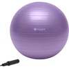Gaiam Balance Ball Kit, Anti-Burst Stability Ball with Pump | 55cm Anti-Burst Ball | Textured Grip Surface | Air Pump Included | Core & Stability Training | Home Use(Purple)