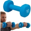 Gaiam Dumbbell Hand Weight (Sold in Singles) – Neoprene Coated Exercise & Fitness Dumbbell for Home Gym Workouts and Strength Training – Free Weights for Women and Men(10lb)