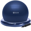 Gaiam Essentials Balance Ball & Base Kit, Yoga Ball Chair, Exercise Ball with Inflatable Ring Base for Home or Office Desk, Includes Air Pump(Navy)