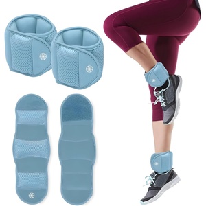 Gaiam Ankle Weights, Wearable Bracelet to Strengthen, Tone & Sculpt, Adjustable Ankle Weights for Women & Men for Yoga, Dance, Pilates, Barre, Cardio, Home & Gym Use(Soft Retro Blue)