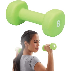 Gaiam Dumbbell Hand Weight (Sold in Singles) – Neoprene Coated Exercise & Fitness Dumbbell for Home Gym Workouts and Strength Training – Free Weights for Women and Men(8lb)