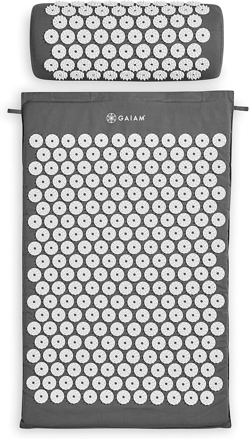 image:imageGaiam Acupressure Mat amp Pillow Set Neck Shoulder amp Back AcupunctureStyle Stimulation Neck Shoulder amp Back Tension MultiPoint Pressure Home Relaxation Use