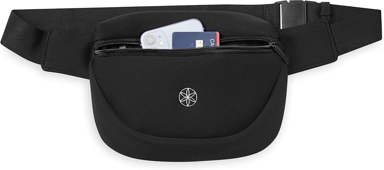 image:imageGaiam Altitude Waist Pack Storage Belt Bag for Women And Men Adjustable Belt With Lightweight Pouch For Storing EssentialsBlack
