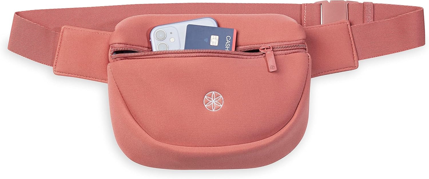 image:imageGaiam Altitude Waist Pack Storage Belt Bag for Women And Men Adjustable Belt With Lightweight Pouch For Storing EssentialsVery Coral