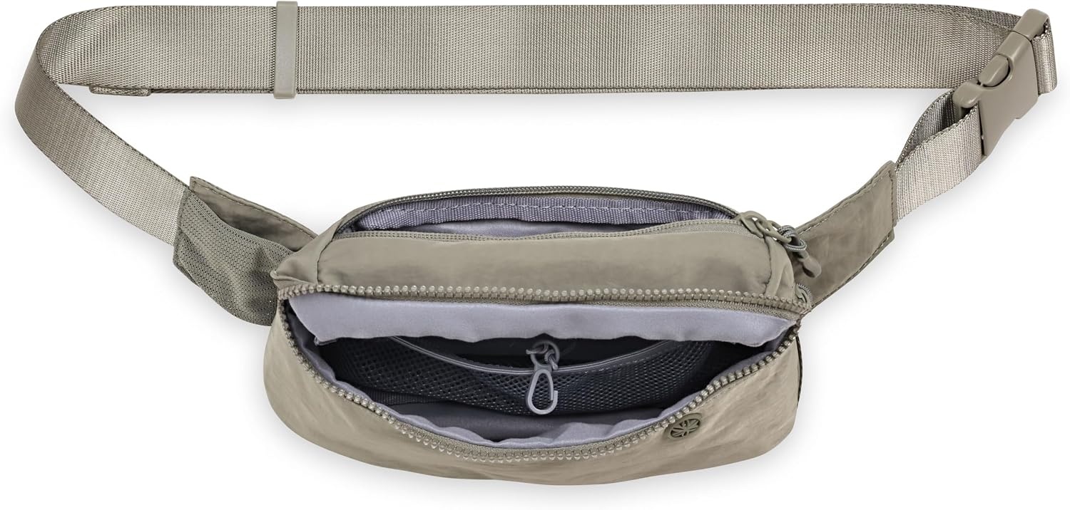 image:imageGaiam Be Free Waist Pack Lightweight Fanny Pack Light Grey Lightweight Fanny Pack WaterRepellent Nylon Adjustable Belt Running Yoga Gym amp Everyday Active CarryOlive