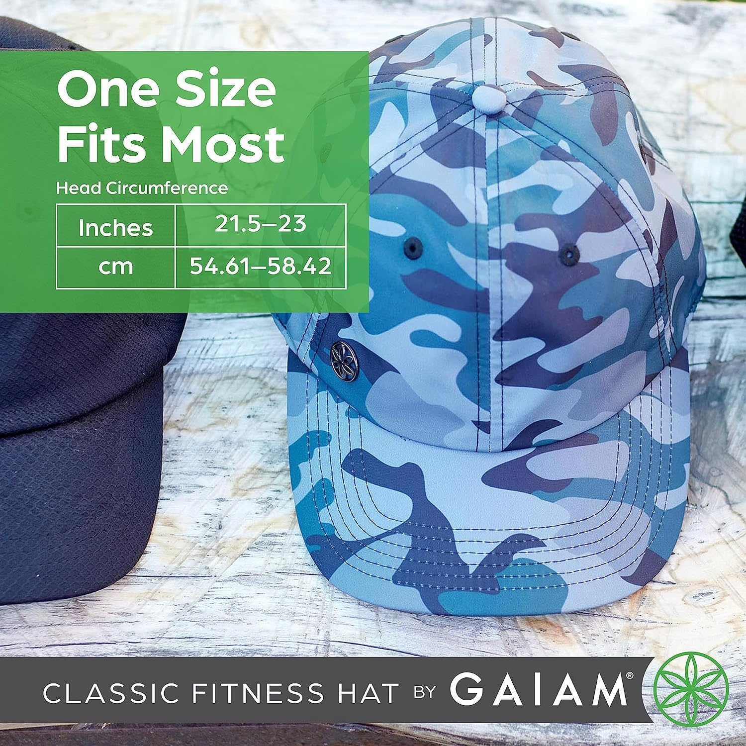 image:imageGaiam Classic Fitness Hat Ponytail Cap Women QuickDry Sweatband Ponytail Hole MoistureWicking Running Hiking amp Beach Adjustable FitLeopard Print