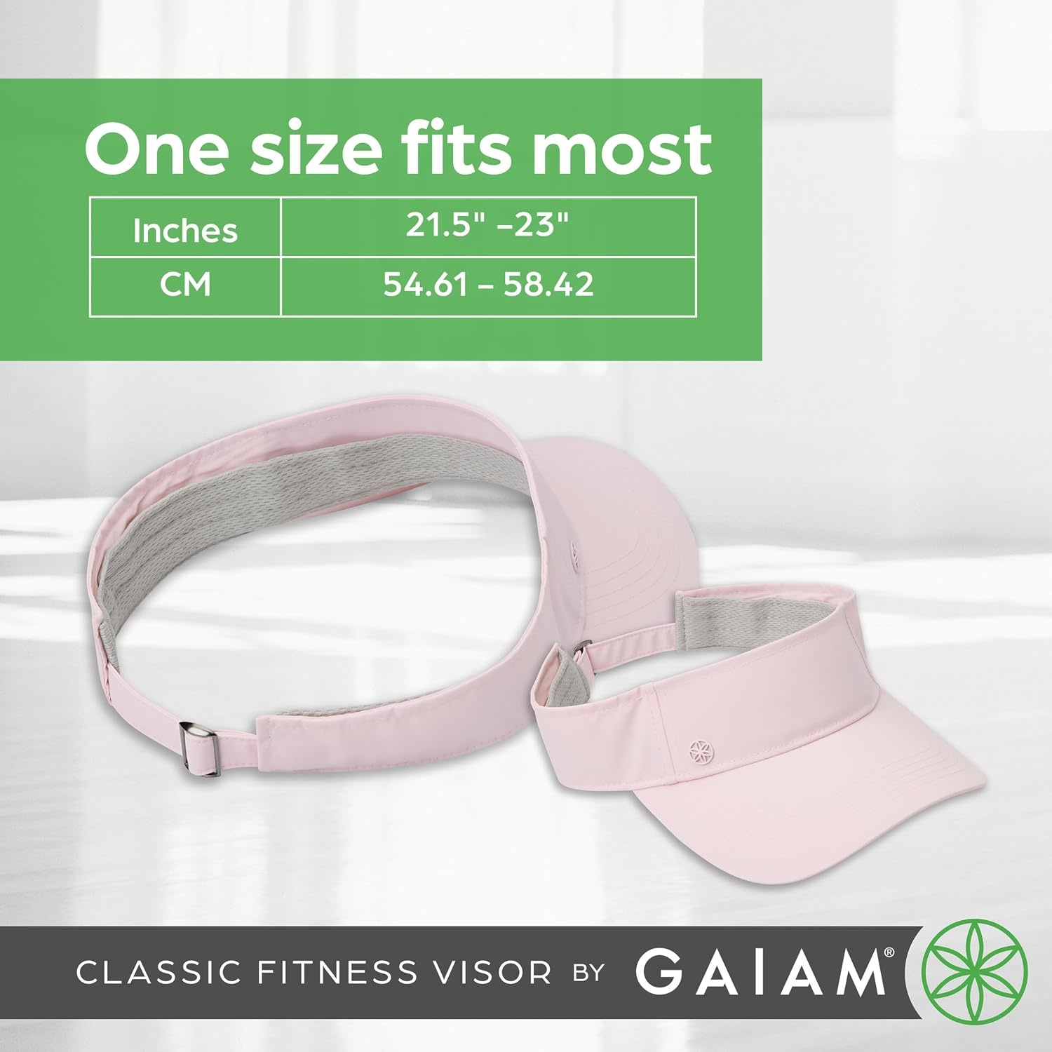 image:imageGaiam Classic Fitness Sun Visor MoistureWicking Women White OpenTop Design QuickDry Sweatband Adjustable Closure Golf Tennis amp Running MoistureWicking Women