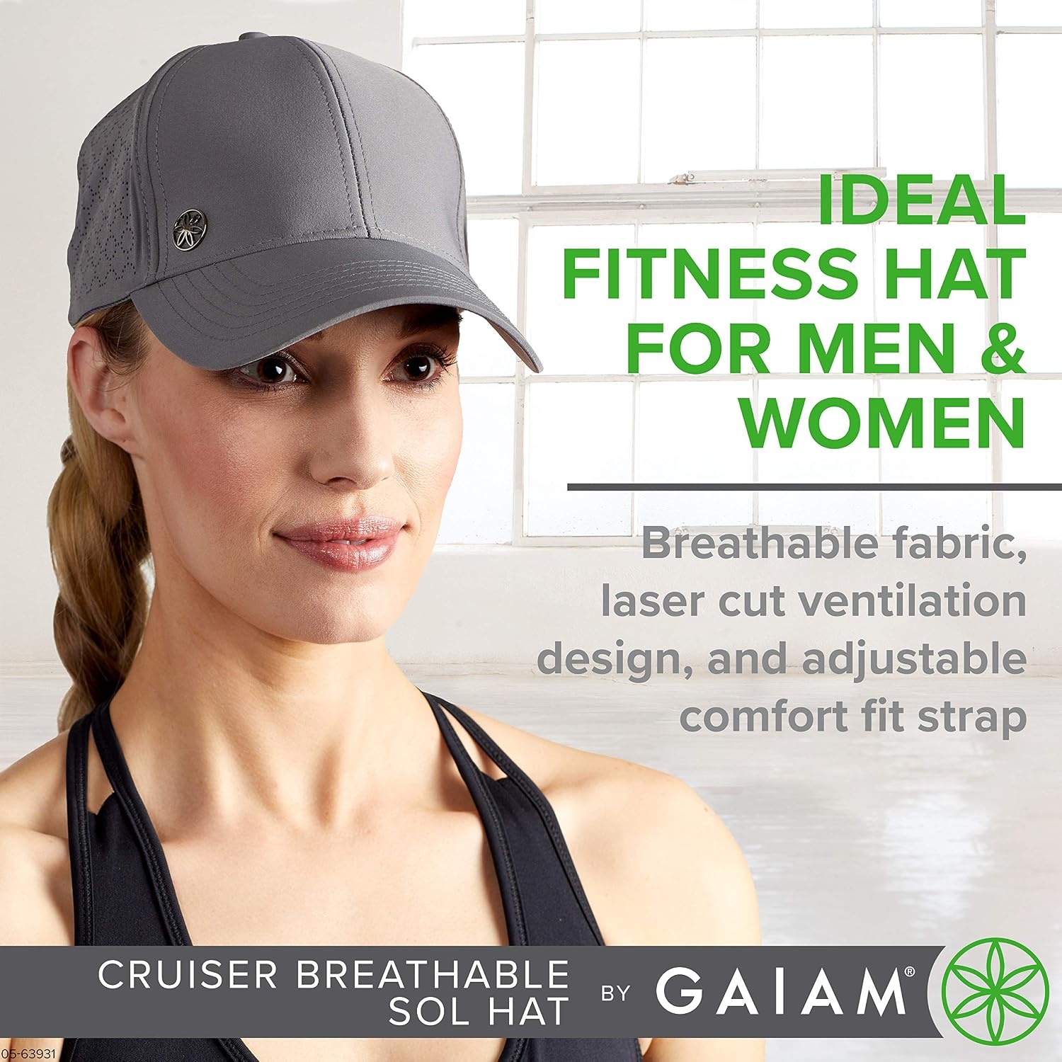 image:imageGaiam Cruiser Breathable Baseball Cap Ponytail Women Lightweight amp Breathable Ponytail Hole Adjustable Fit Running Hiking amp Workouts Womens CapDusk