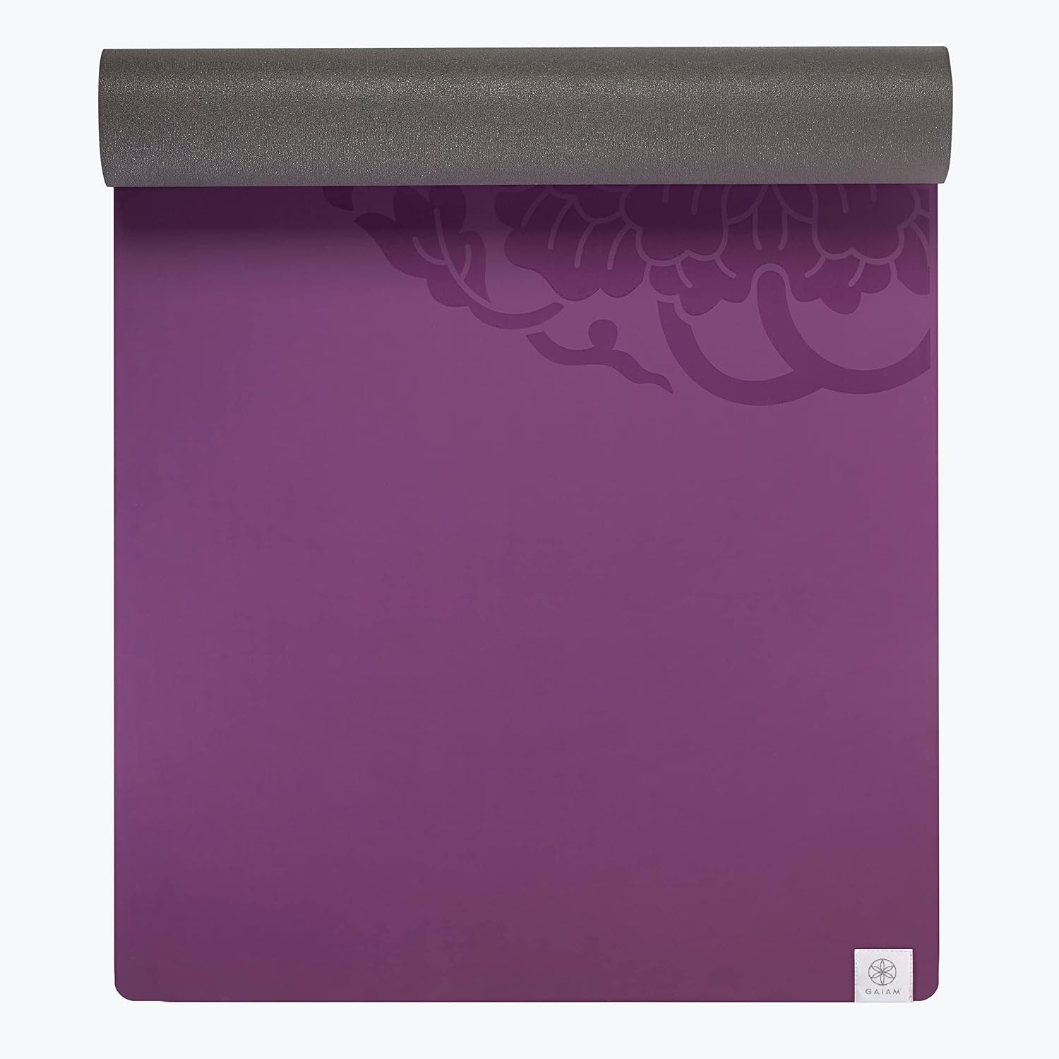 image:imageGaiam DryGrip Yoga Mat NonSlip Hot Yoga Sweatresistant drygrip surface stays nonslip even in hot yoga Cushioned support for floor workoutsPurple Standard