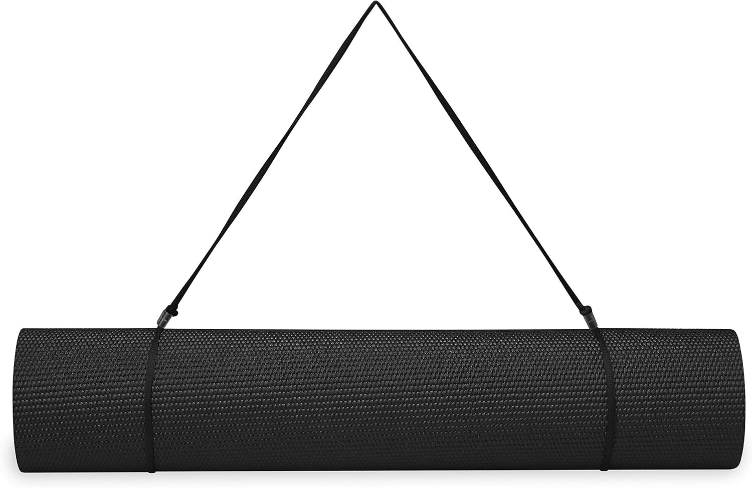 image:imageGaiam Essentials 14 Thin 6mm Yoga amp Pilates Fitness amp Exercise Mat with EasyCinch Carrier Strap Cusion Support For Fitness and Gym WorkoutsBlack