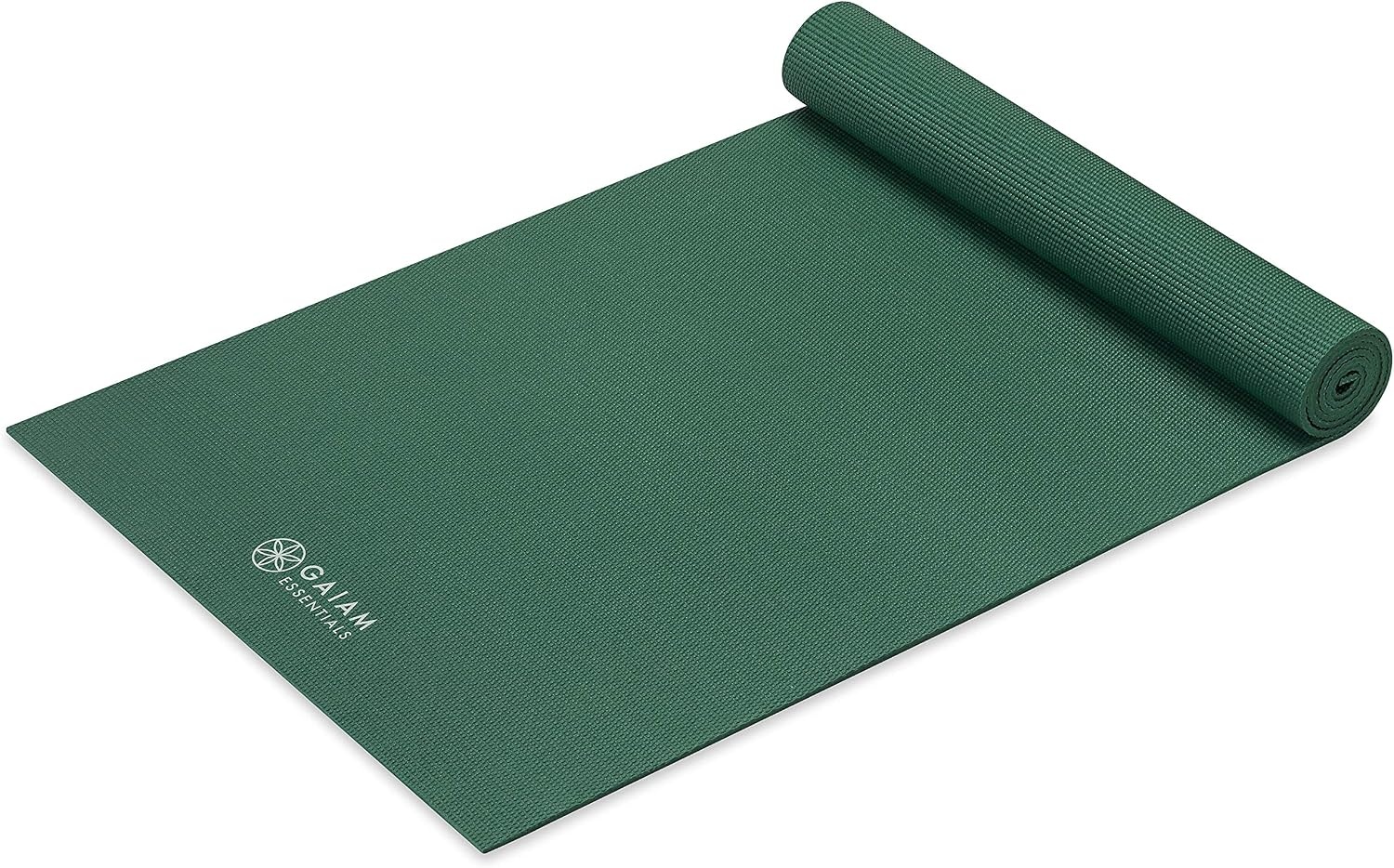 image:imageGaiam Essentials 14 Thin 6mm Yoga amp Pilates Fitness amp Exercise Mat with EasyCinch Carrier Strap Cusion Support For Fitness and Gym WorkoutsGreen