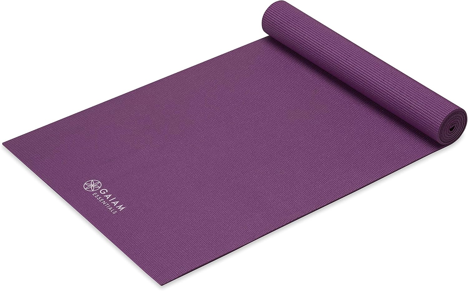 image:imageGaiam Essentials 14 Thin 6mm Yoga amp Pilates Fitness amp Exercise Mat with EasyCinch Carrier Strap Cusion Support For Fitness and Gym WorkoutsPurple