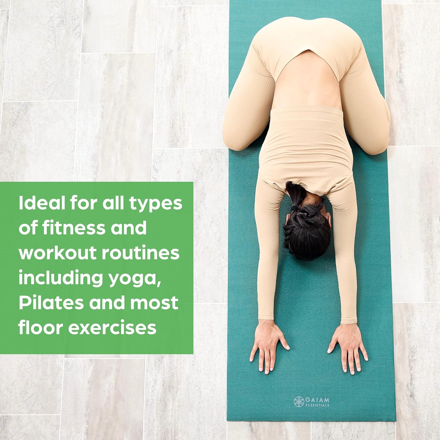 image:imageGaiam Essentials 14 Thin 6mm Yoga amp Pilates Fitness amp Exercise Mat with EasyCinch Carrier Strap Cusion Support For Fitness and Gym WorkoutsPurple