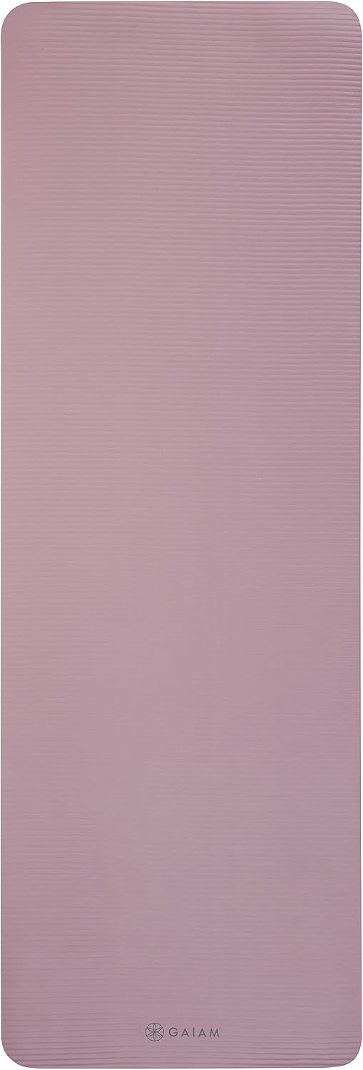 image:imageGaiam ExtraThick Yoga Fitness Mat and Exercise Mat with NonSlip Texture and Easy Carry StrapPurple