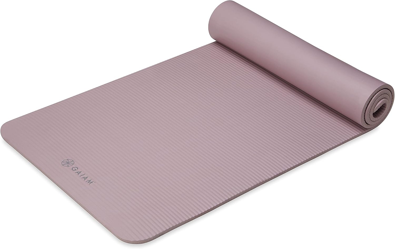 image:imageGaiam ExtraThick Yoga Fitness Mat and Exercise Mat with NonSlip Texture and Easy Carry StrapPurple