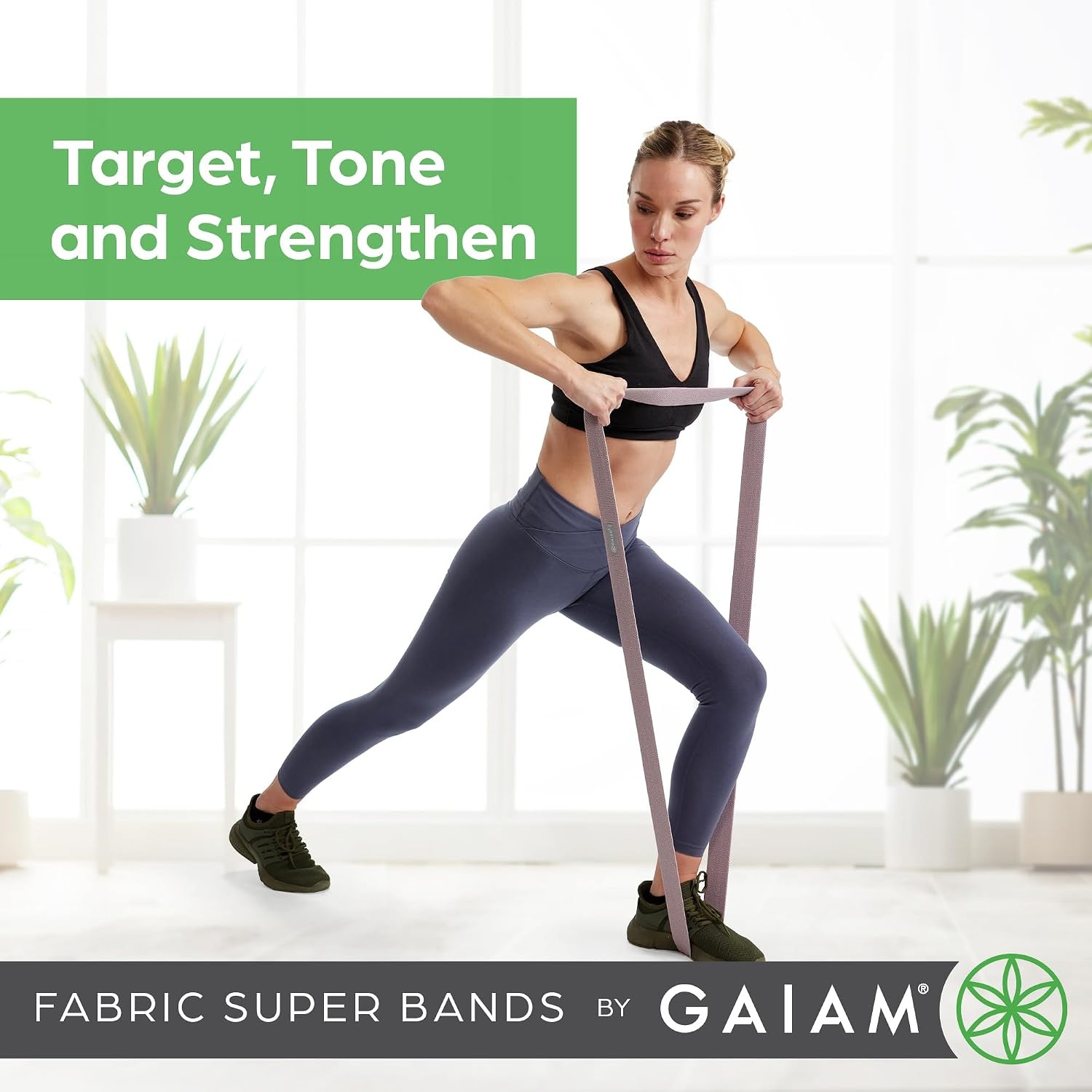 image:imageGaiam Fabric Resistance Bands 3Pack LightMediumHeavy NonSlip Fabric Construction Lower Body Glutes amp Hip Strength Light Medium amp Heavy Resistance Machine Washable