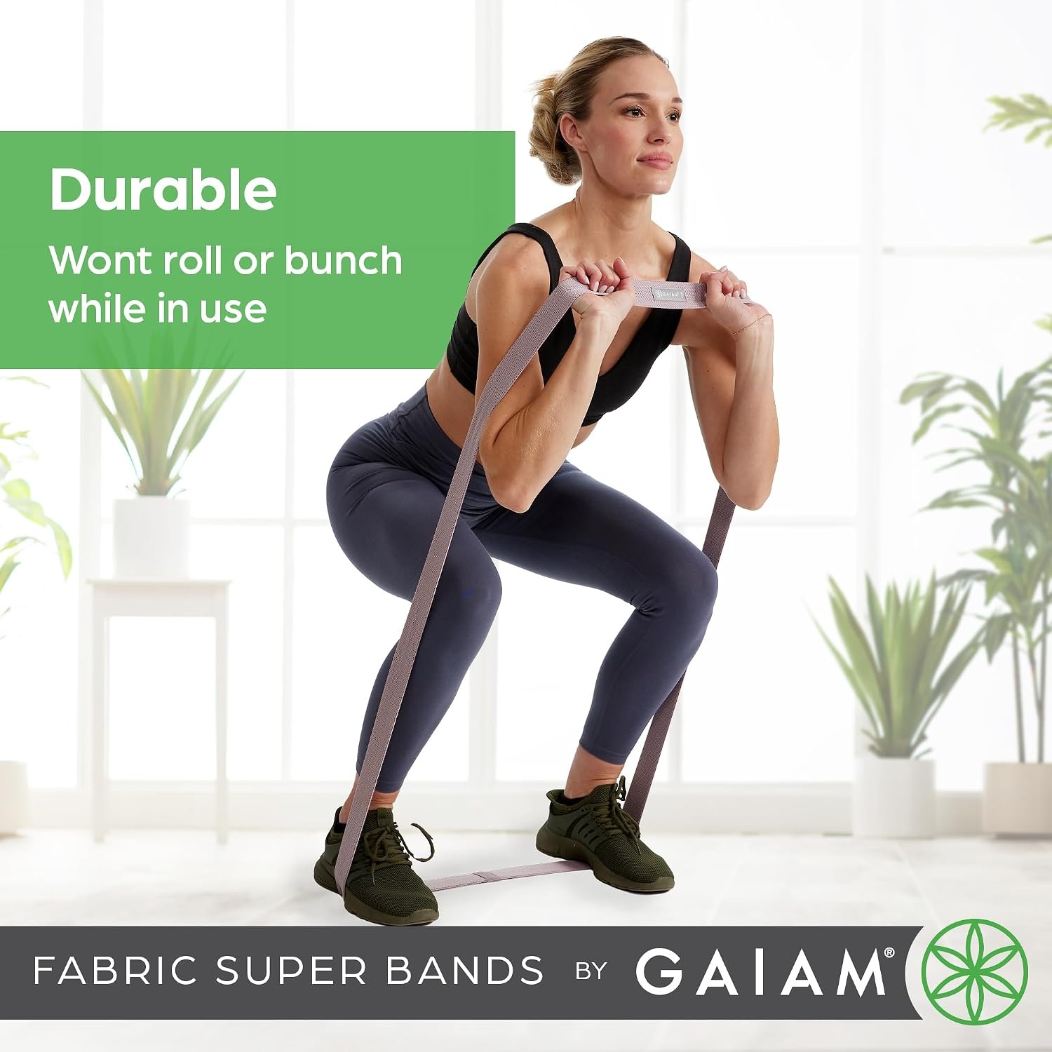 image:imageGaiam Fabric Resistance Bands 3Pack LightMediumHeavy NonSlip Fabric Construction Lower Body Glutes amp Hip Strength Light Medium amp Heavy Resistance Machine Washable