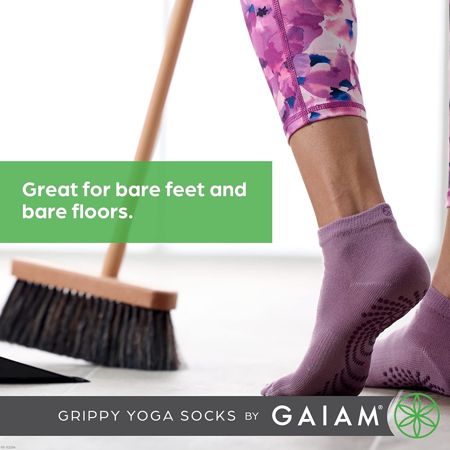 image:imageGaiam Grippy Studio Yoga SocksBlackGrey