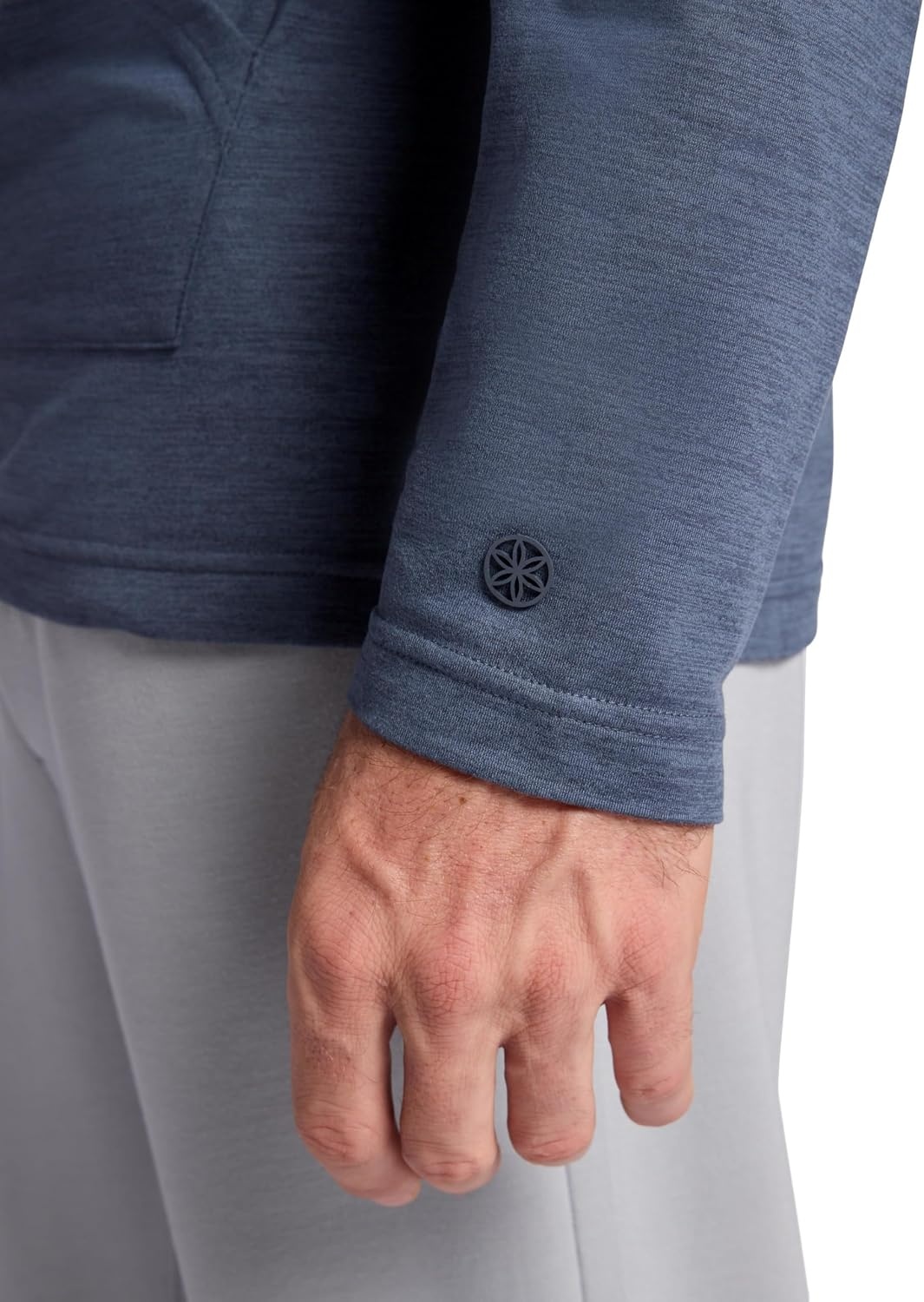 image:imageGaiam Mens Bliss Balance Long Sleeve Pullover Hoodie Relaxed Fit Stretch Midweight MaterialCool Grey Heather