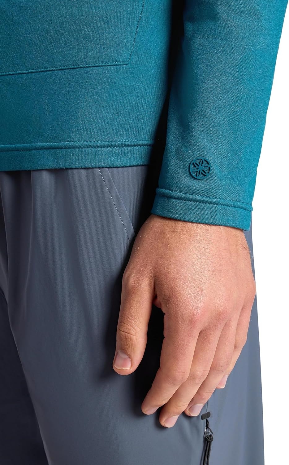 image:imageGaiam Mens Bliss Balance Long Sleeve Pullover Hoodie Relaxed Fit Stretch Midweight MaterialSubmerged