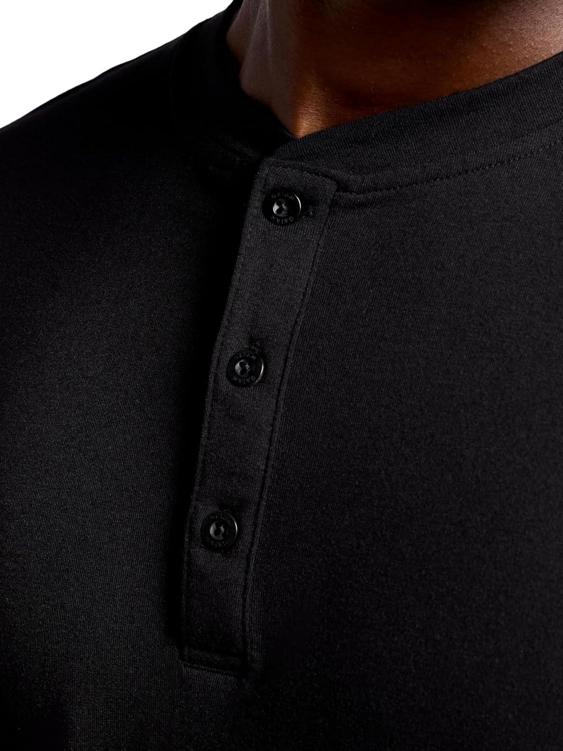 image:imageGaiam Mens Bliss Balance Short Sleeve Henley TopBlack