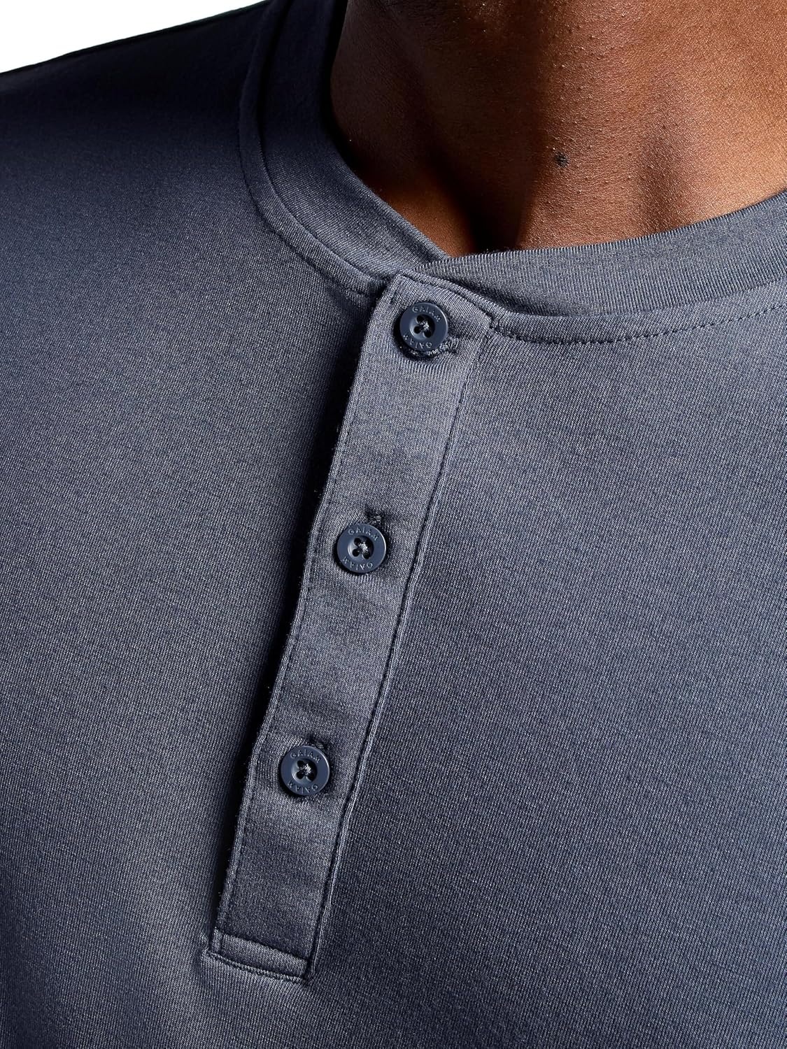 image:imageGaiam Mens Bliss Balance Short Sleeve Henley TopCool Grey