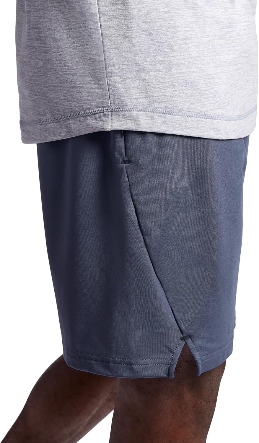 image:imageGaiam Mens Breathe Ease Long Sleeve Crewneck Top Standard Fit Stretch Heavyweight MaterialSleet Heather