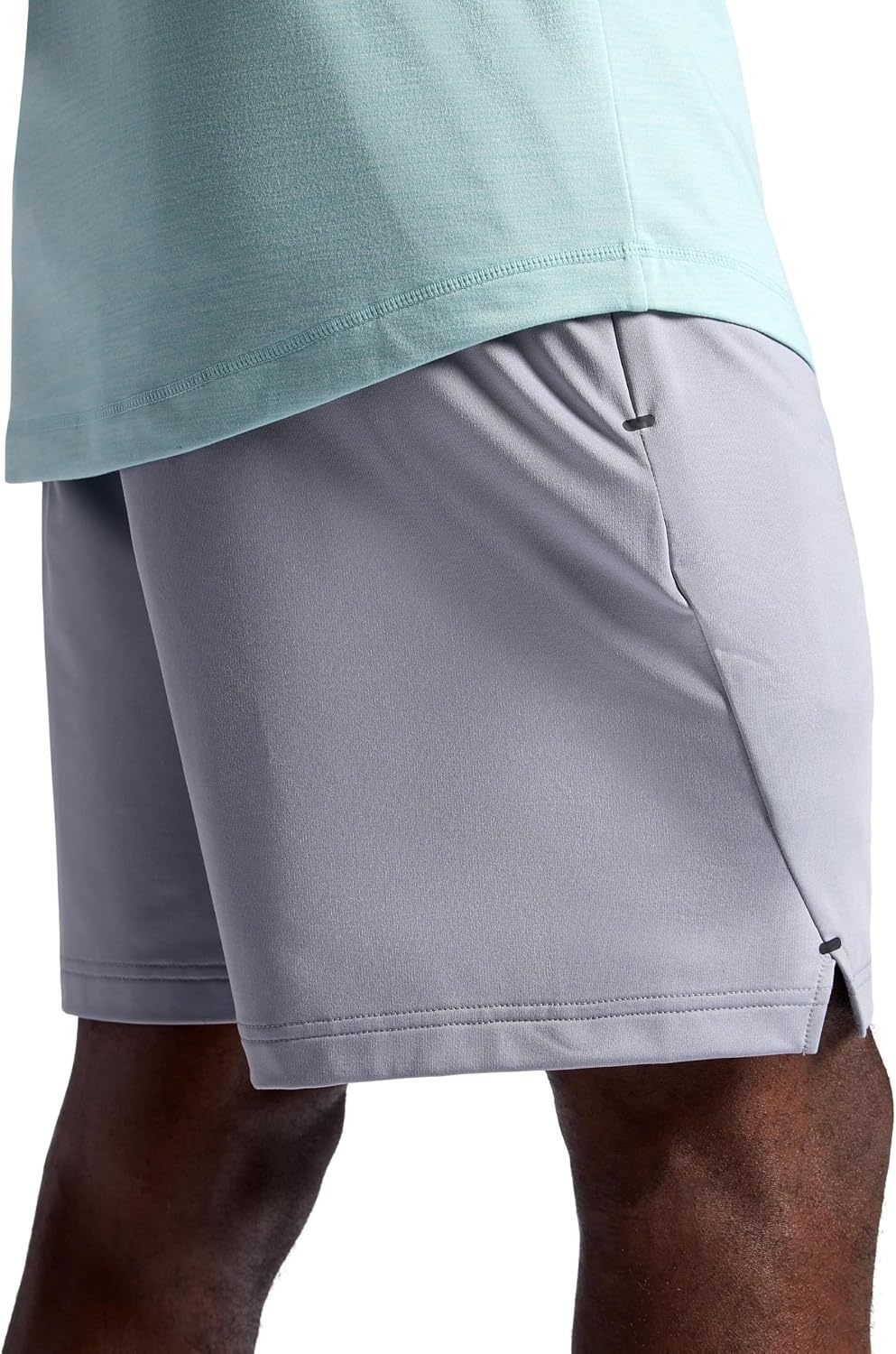 image:imageGaiam Mens Breathe Ease Short Sleeve Crewneck Top Standard Fit Stretch Heavyweight Performance MaterialPastel Turquoise Heather